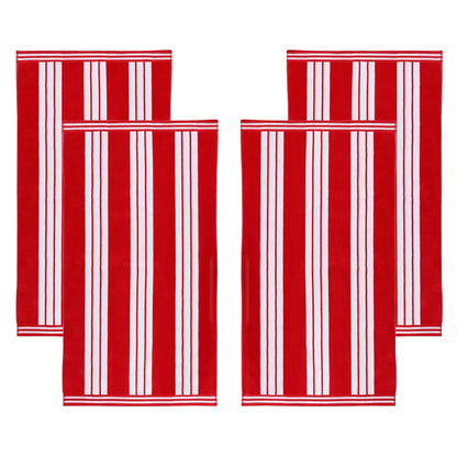 Cabana Stripe Oversized Cotton Beach Towel Set Of 2,4,6