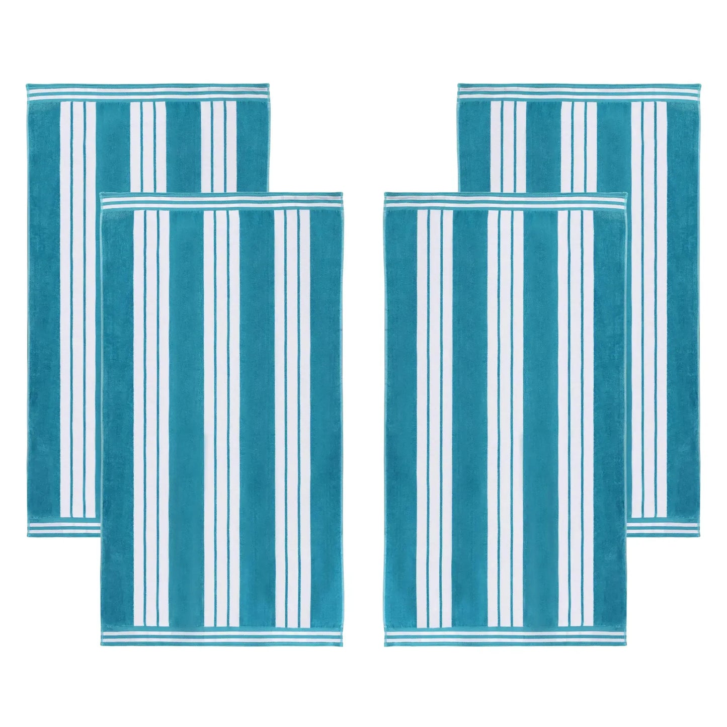 Cabana Stripe Oversized Cotton Beach Towel Set Of 2,4,6