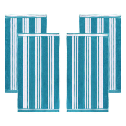 Cabana Stripe Oversized Cotton Beach Towel Set Of 2,4,6