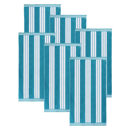 Cabana Stripe Oversized Cotton Beach Towel Set Of 2,4,6