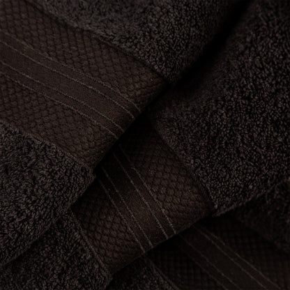 Superior Premium Turkish-Cotton Assorted Towel Set - Black