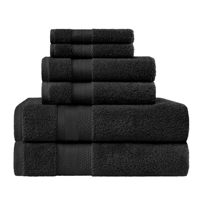 Superior Premium Turkish-Cotton Assorted Towel Set - Black