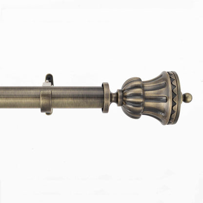  Bailey Adjustable Stainless Steel and Aluminum Curtain Rod - Antique Brass