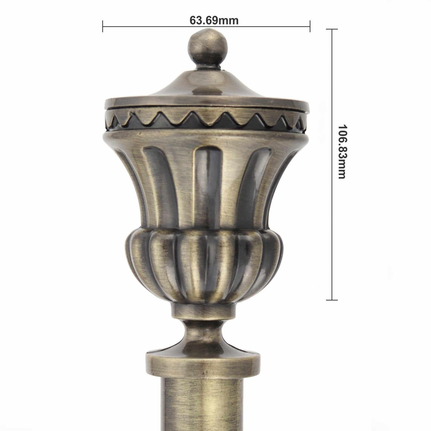  Bailey Adjustable Stainless Steel and Aluminum Curtain Rod - Antique Brass