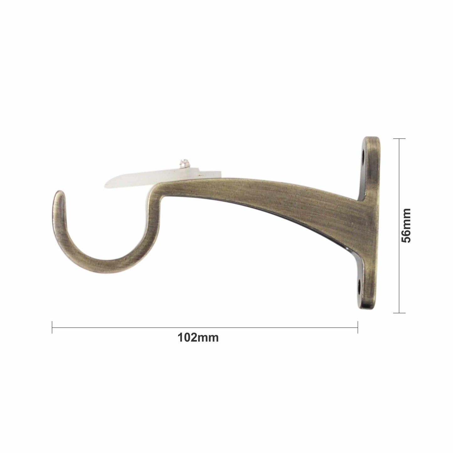  Bailey Adjustable Stainless Steel and Aluminum Curtain Rod - Antique Brass