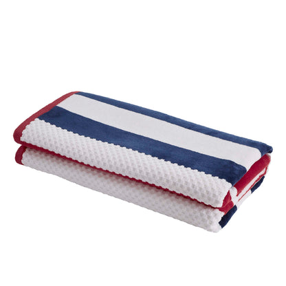 Cotton Striped Oversized 4 Piece Beach Towel Set