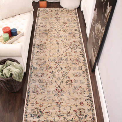 Superior Basilio Modern Farmhouse Medallion Indoor Area Rug Or Runner Rug Or Door Mat - Red