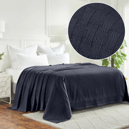 Basketweave All Season Cotton Blanket