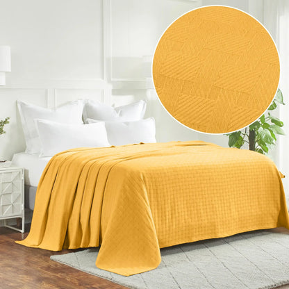Basketweave All Season Cotton Blanket