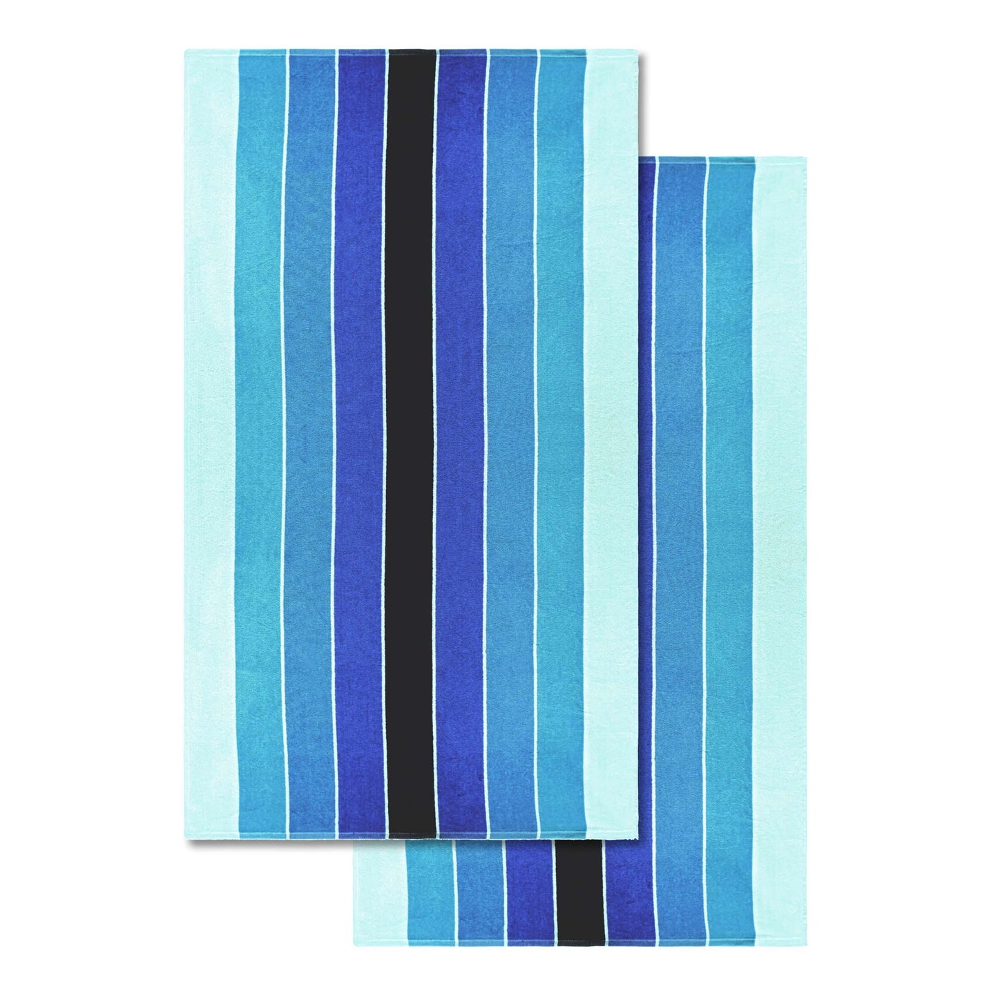 Pacific Stripe Cotton Oversized 2 Piece Beach Towel Set