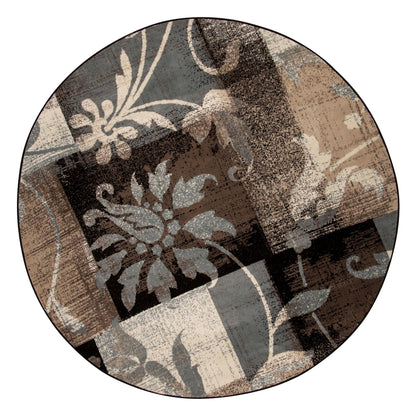 Pastiche Contemporary Floral Patchwork Indoor Area Rug or Runner - Beige