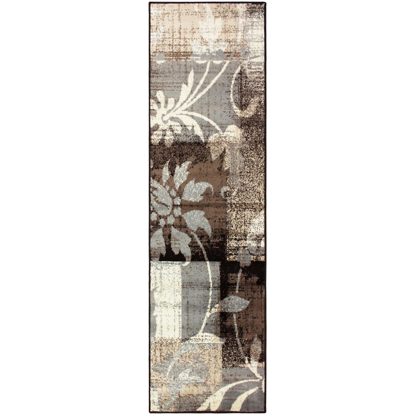Pastiche Contemporary Floral Patchwork Indoor Area Rug or Runner