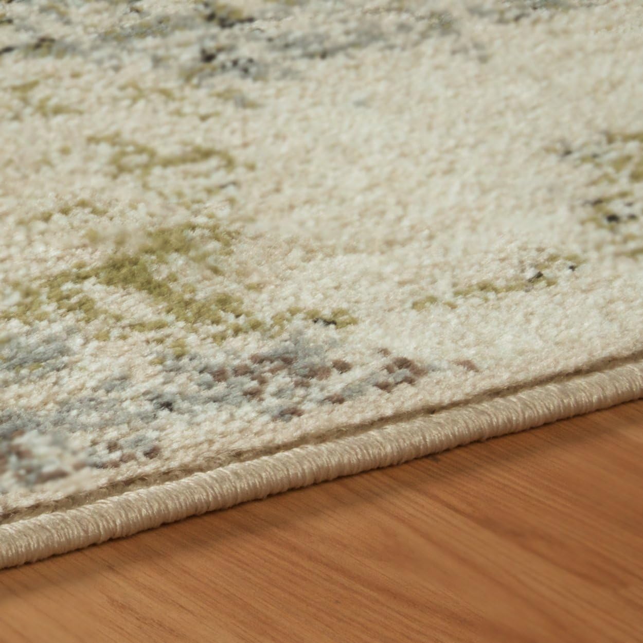 Arabella Heavily Distressed Retro Geometric Area Rug or Runner - Beige