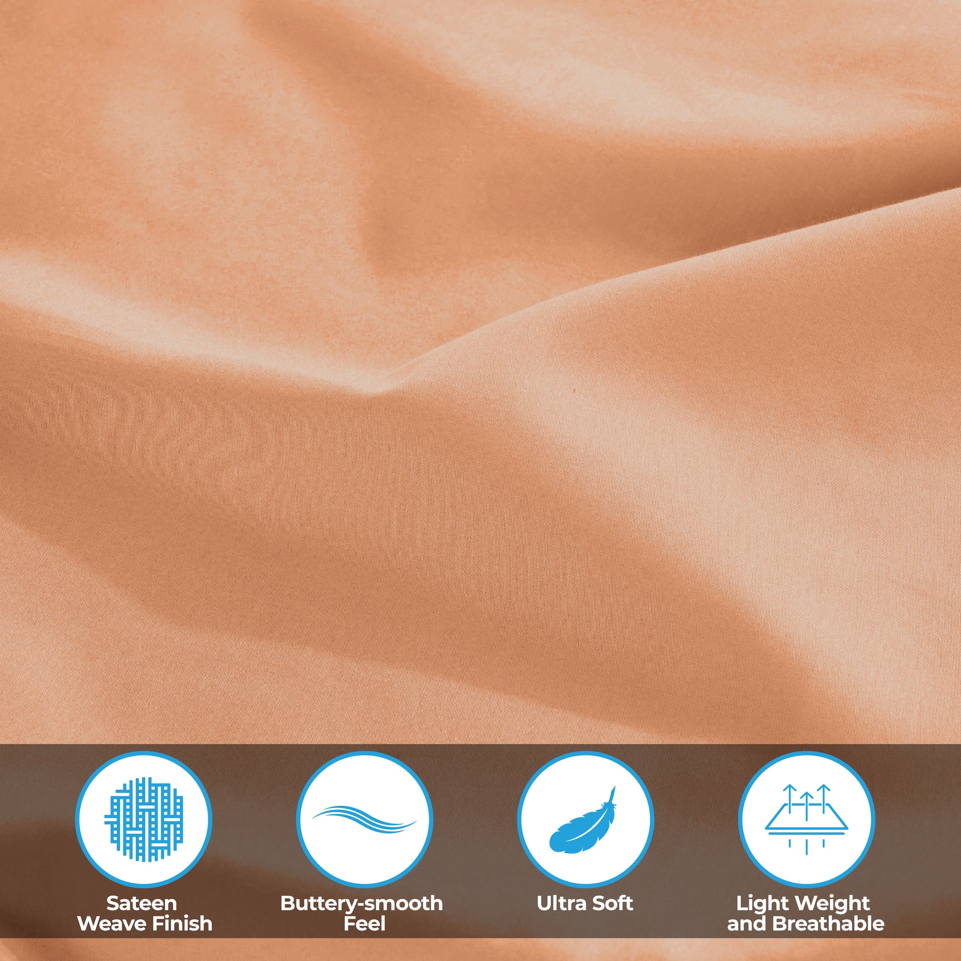 Egyptian Cotton 300 Thread Count Solid Deep Pocket Sheet Set - Beige