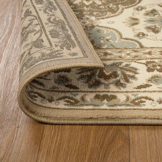 Palmyra Traditional Floral Medallion Indoor Area Rug Or Runner Rug - Beige