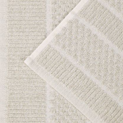 Naples Cotton Blend Textured Checkered and Ribbed 6 Piece Towel Set