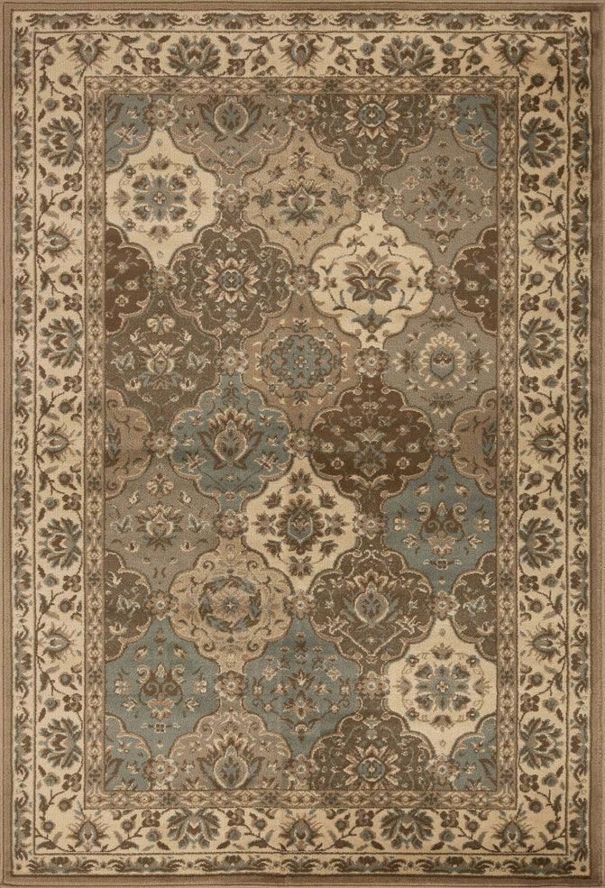 Palmyra Traditional Floral Medallion Indoor Area Rug Or Runner Rug - Beige