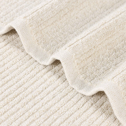 Destin Cotton Blend Medium Weight Textured Ribbed 12 Piece Towel Set