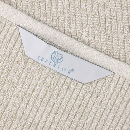 Destin Cotton Blend Medium Weight Textured Ribbed 12 Piece Towel Set