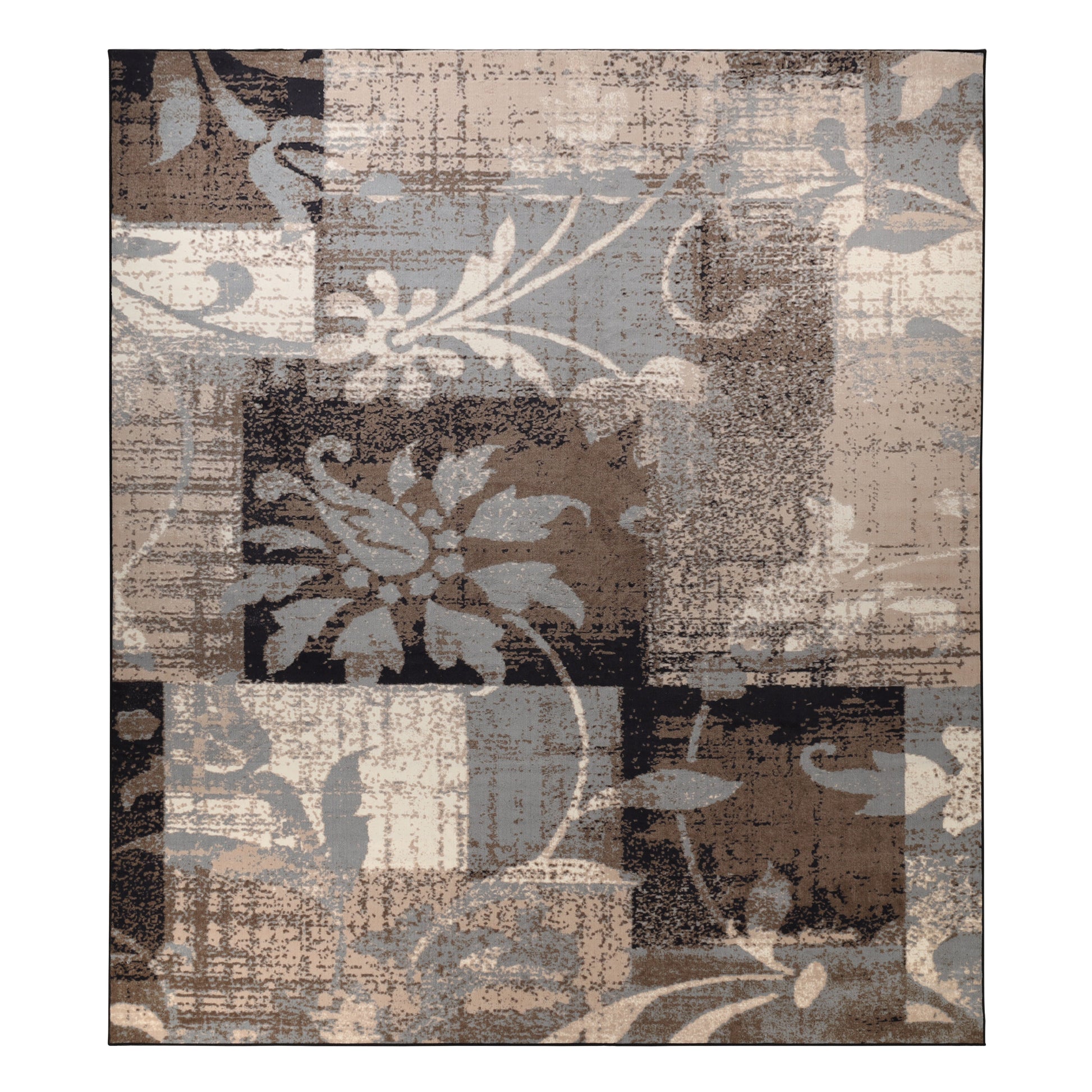 Pastiche Contemporary Floral Patchwork Indoor Area Rug or Runner - Beige