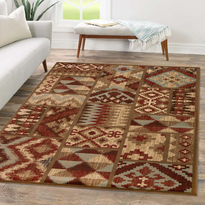  Berlin Aztec Geometric Southwestern Indoor Area Rug or Runner Rug 