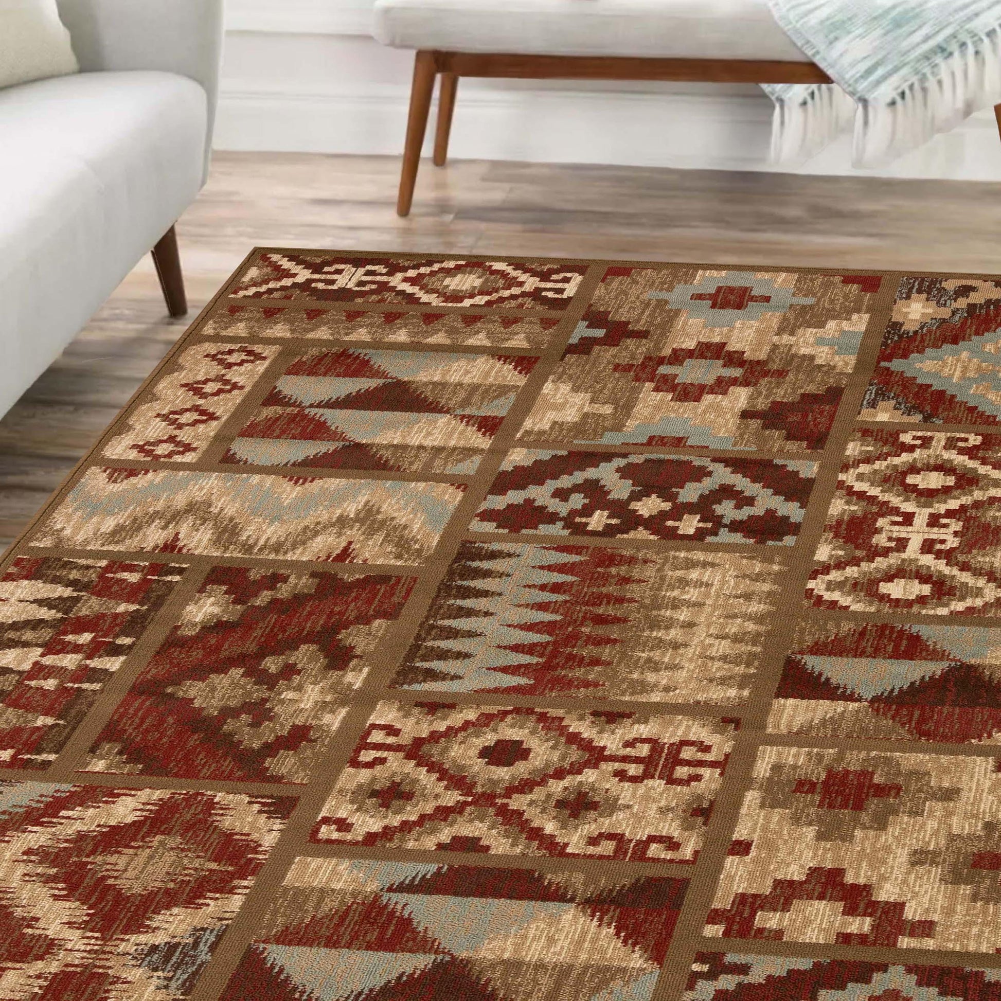  Berlin Aztec Geometric Southwestern Indoor Area Rug or Runner Rug