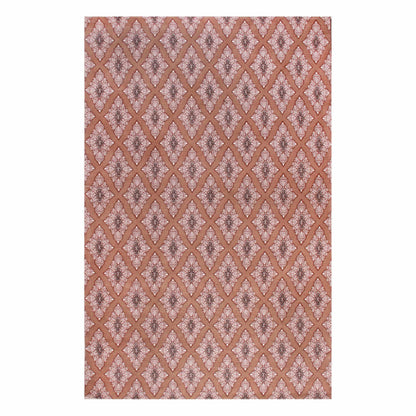 Superior Birmingham Diamond Medallion Handwoven Cotton Chenille Area Rug - Brown