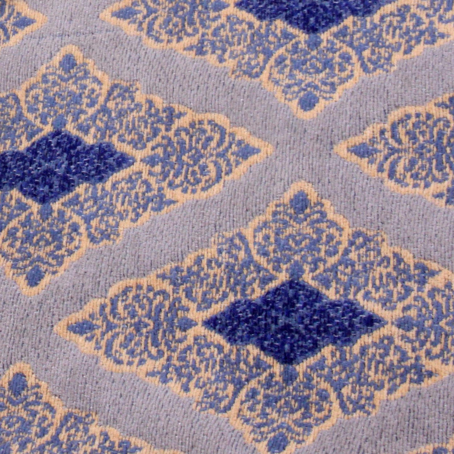 Superior Birmingham Diamond Medallion Handwoven Cotton Chenille Area Rug - Blue