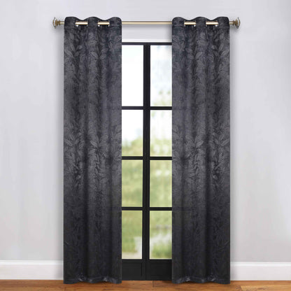 Leaves Room Darkening Grommet Blackout Curtain Panels, Set of 2