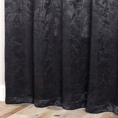 Leaves Room Darkening Grommet Rod Pocket Curtain Panels, Set of 2