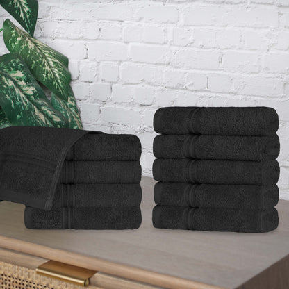 Heritage Egyptian Cotton Plush Absorbent Luxury Face Towel Set of 10