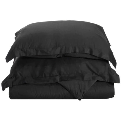 Egyptian Cotton 700 Thread Count Duvet Cover Bedding Set - Black