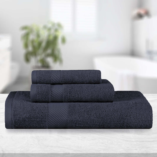 Kendell Egyptian Cotton Quick Drying 3 Piece Towel Set