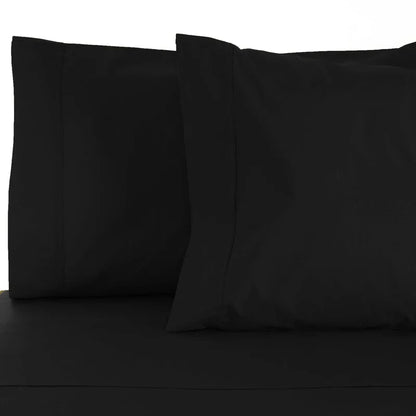 Egyptian Cotton 530 Thread Count Solid Pillowcases Set of 2 - Black
