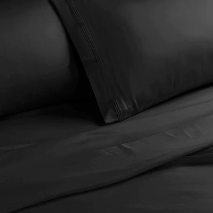Egyptian Cotton 700 Thread Count Eco Friendly Solid Sheet Set - Black