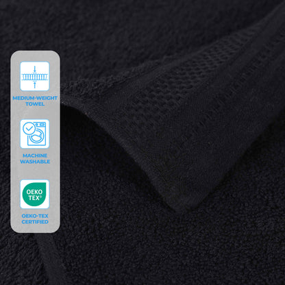 Honeycomb Textured Waffle Border Cotton 8 Piece Towel Set
