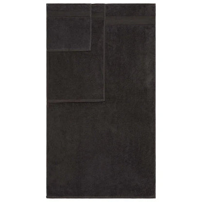 Turkish Cotton Highly Absorbent Solid 6 Piece Towel Set - Black
