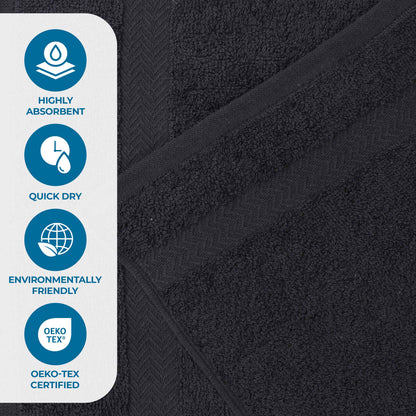 6 Piece Cotton Eco-Friendly Soft Absorbent Towel Set