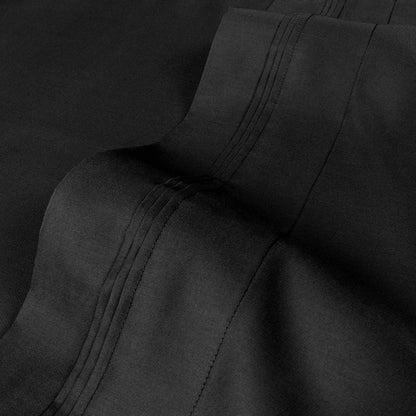 Egyptian Cotton 700 Thread Count Eco Friendly Solid Sheet Set - Black