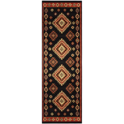 Santa Fe Southwestern Geometric Tribal Indoor Area Rug - Black