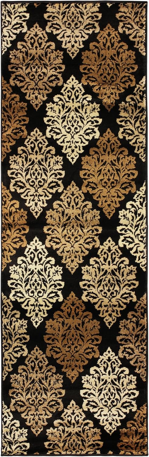 Danvers Floral Medallion Damask Indoor Area Rug
