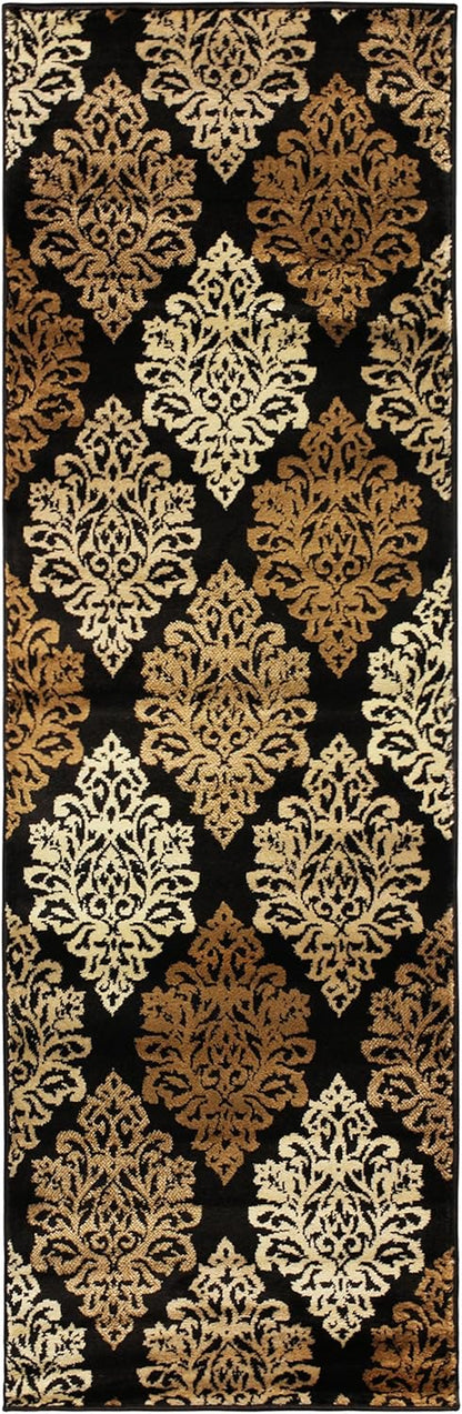 Danvers Floral Medallion Damask Indoor Area Rug