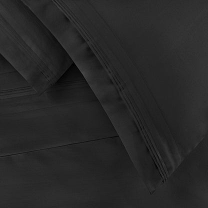 Egyptian Cotton 650 Thread Count Eco-Friendly Solid Sheet Set - Black