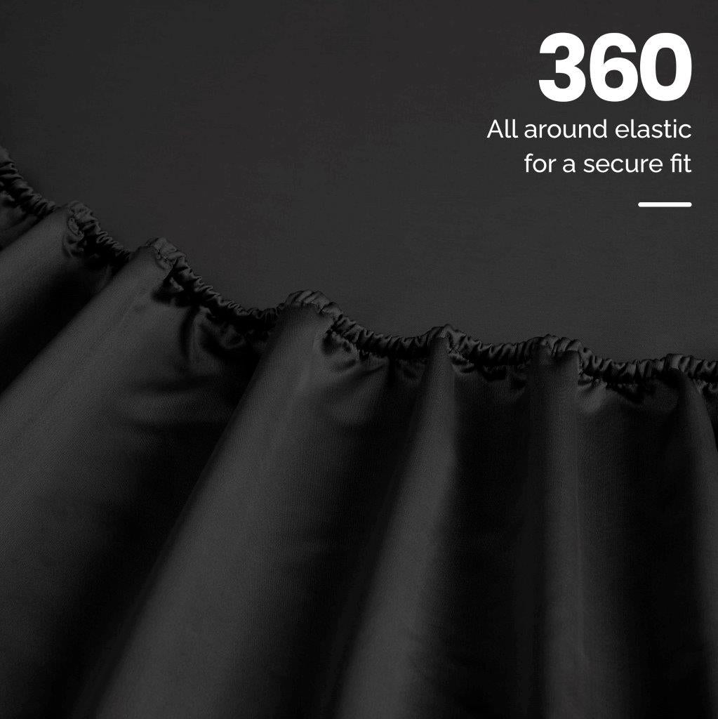 Egyptian Cotton 1500 Thread Count Eco Friendly Solid Sheet Set - Black