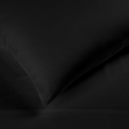 Egyptian Cotton 300 Thread Count Solid Deep Pocket Sheet Set - Black