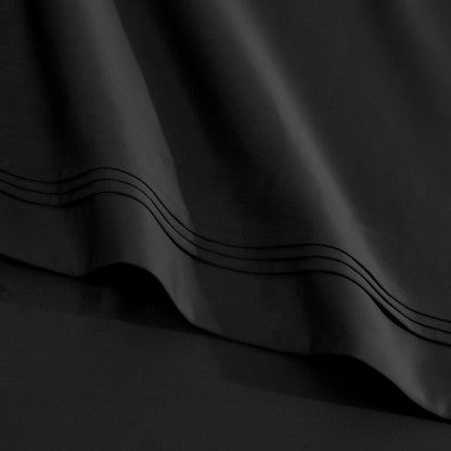 Egyptian Cotton 1500 Thread Count Eco Friendly Solid Sheet Set - Black
