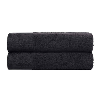 Wisteria Cotton Medium Weight Floral Jacquard Bath Towels, Set of 2