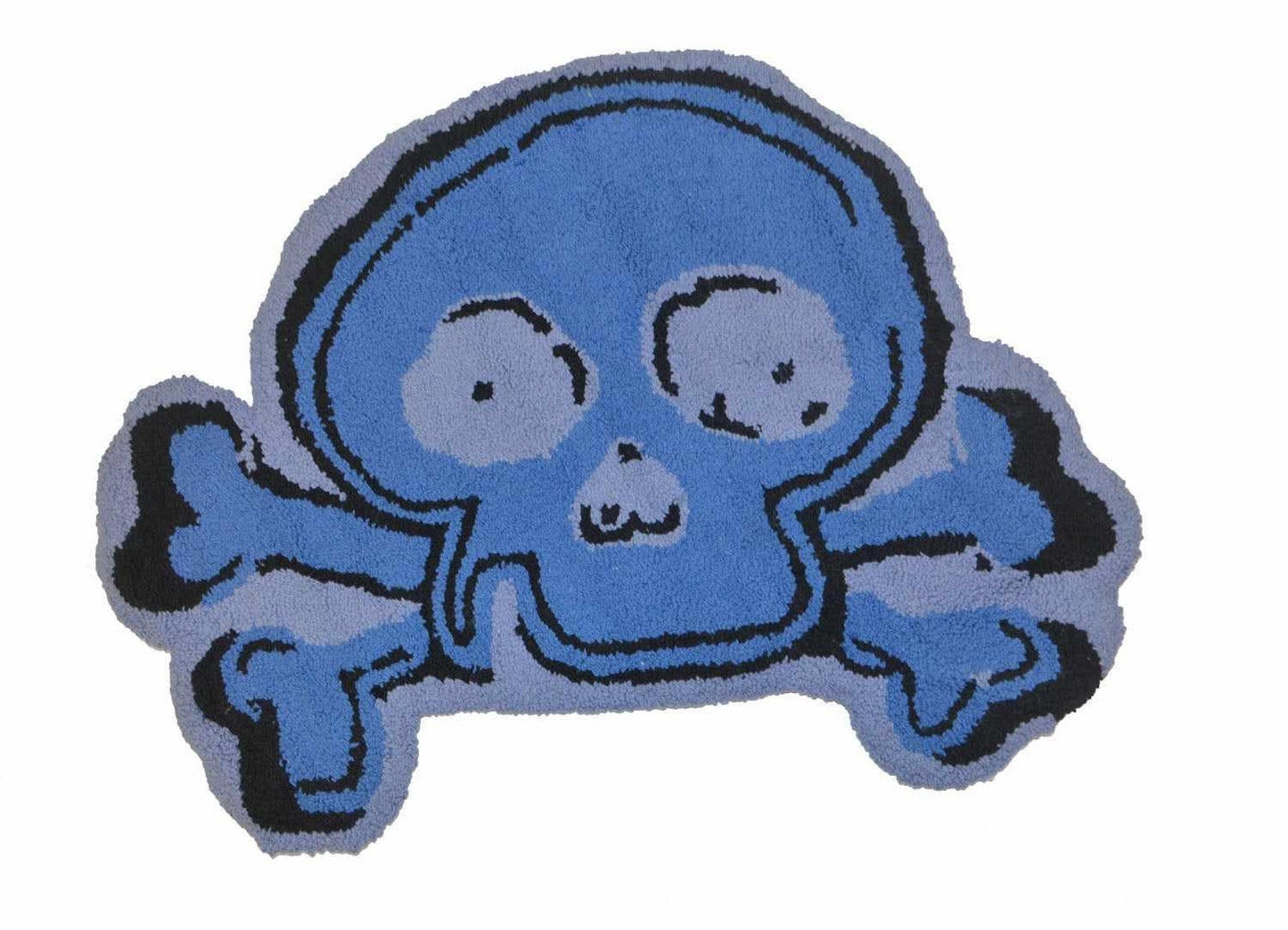  Skull Cotton Kids Mat Rug Blue - Blue
