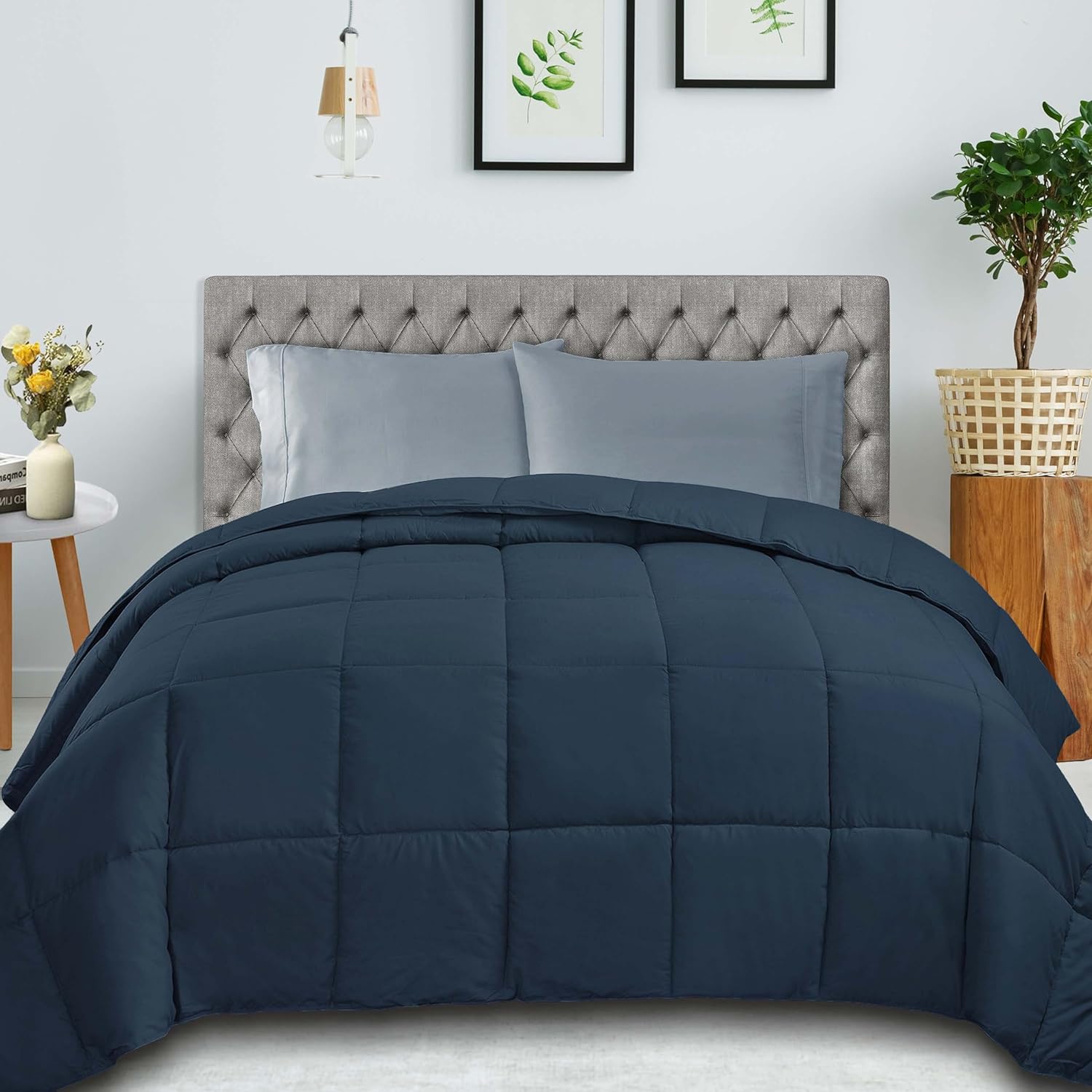 Classic All-Season Reversible Down Alternative Comforter - Blue