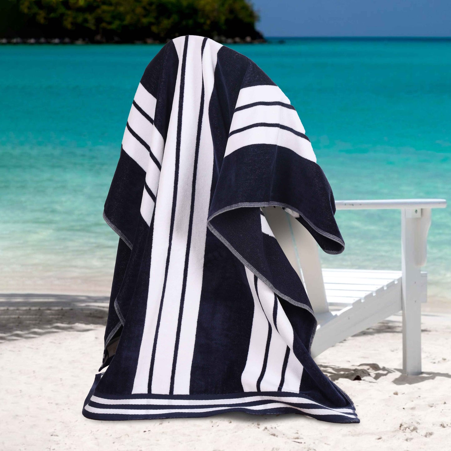 Striped Extra Large Oversized Absorbent Quick Dry Cotton Beach Towel